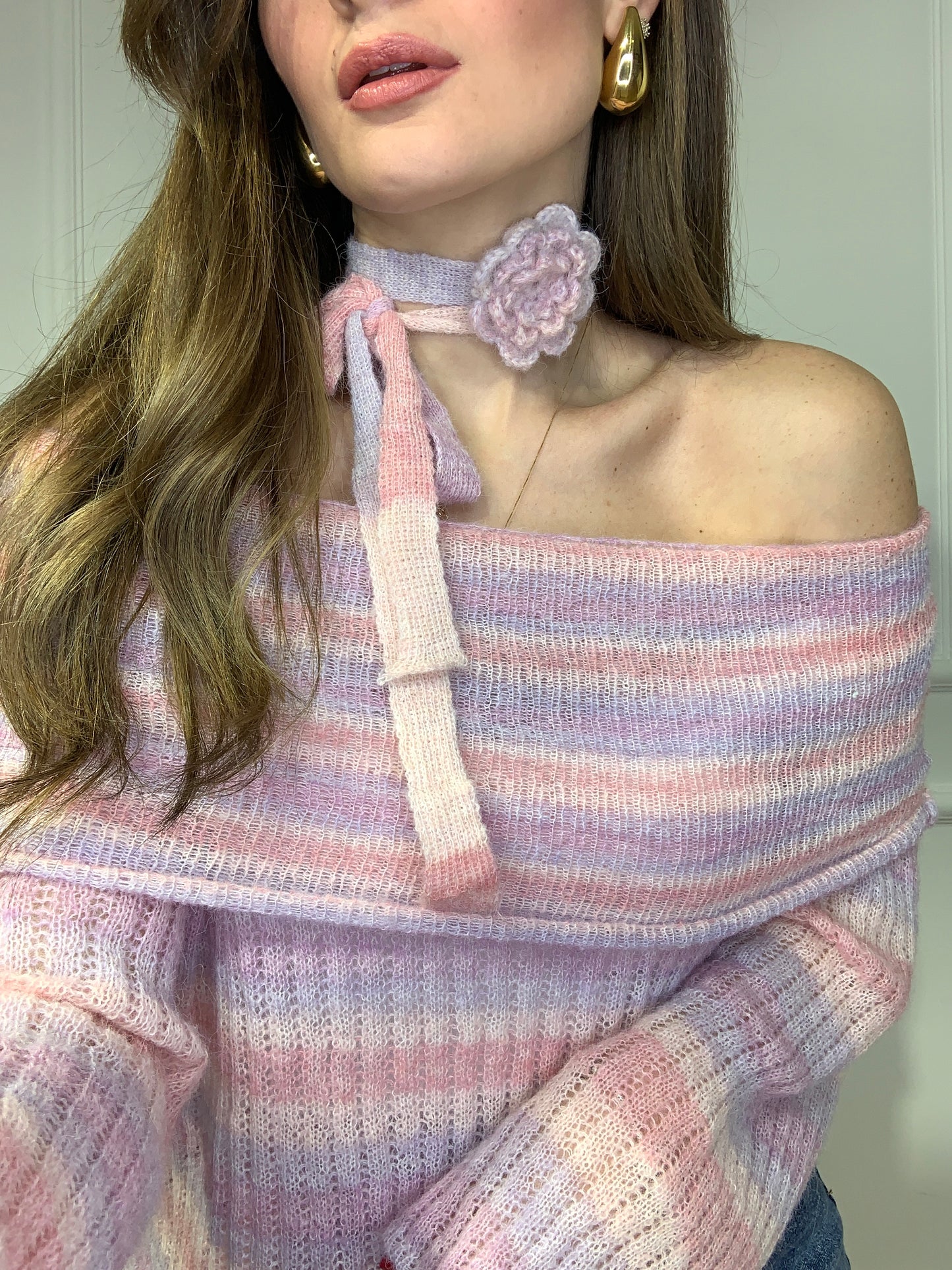 Maglione Aurora con fiore